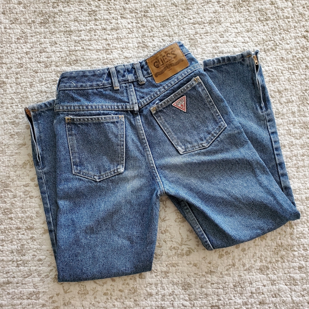 Vintage Guess Zipper Ankle Jeans Juniors size 12